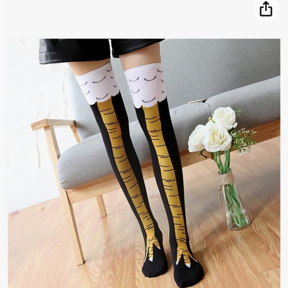 FUN CHICKEN legs/feet socks!Great for your next gathering- I have LOTS(8+) pairs